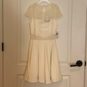 Juniors dress cream color, NWT